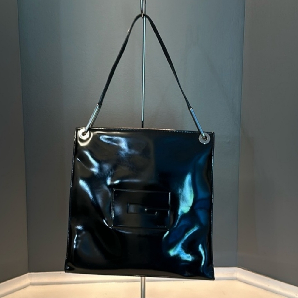 Gucci Tom Ford Era‎ Hand Bag Black Leather GUC